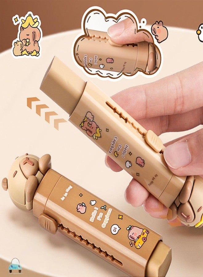 HAV CREATION Eraser for Kids - Capybara Cutter Shaped Eraser Set | Fancy Rubber Erasers, Kawaii Stationery Set for School | Birthday Return Gift for Kids - Pack of 2 (CAPYBARRA) - Image 4